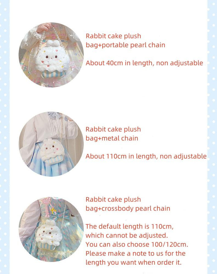 (BFM)PiggyLass~Cute Plush Lolita Bag Rabbit Cake Bag