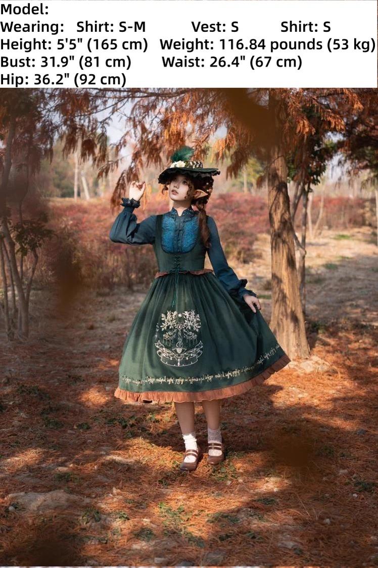 Twin Trees' Celestial Glow - Classic Lolita Bust-Supporting JSK, Plus Size 44508:811005