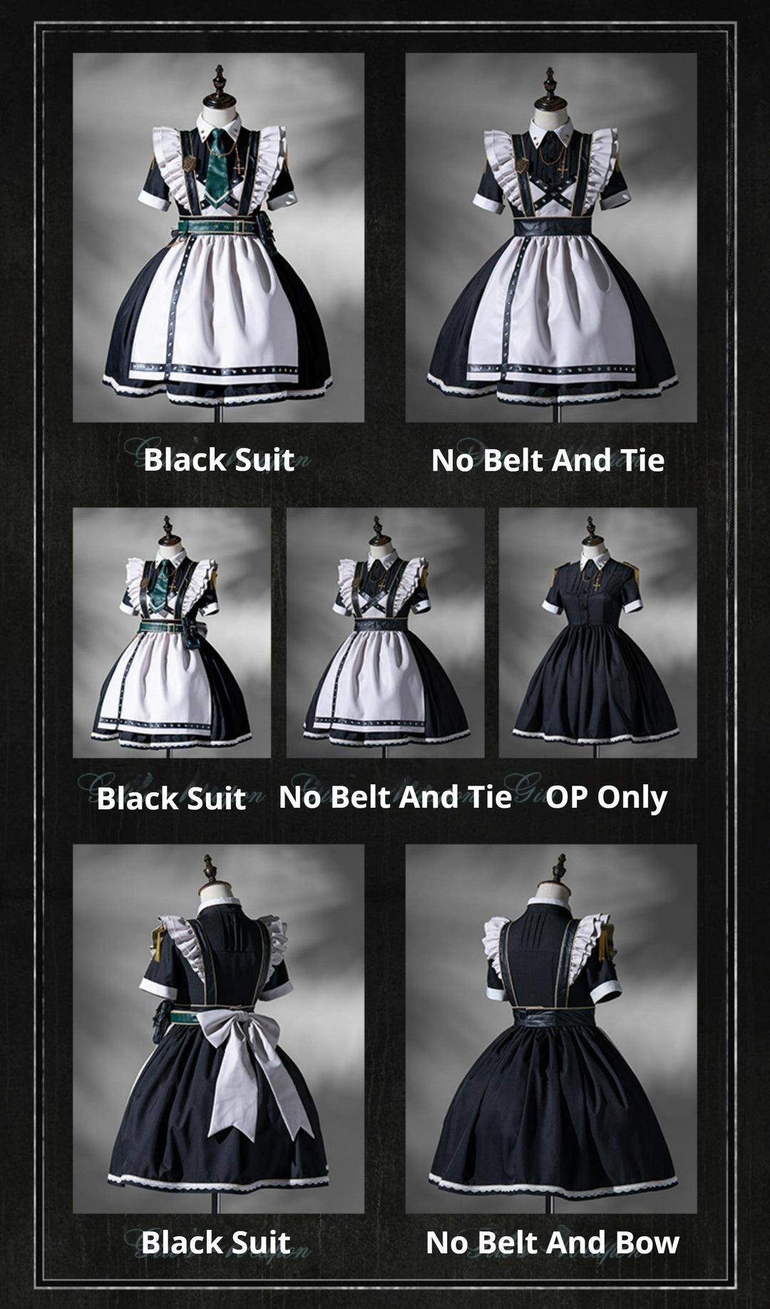 Forest Fluorescent Carps~Girl's Weapon~Military-Inspired Maid Lolita OP Suit