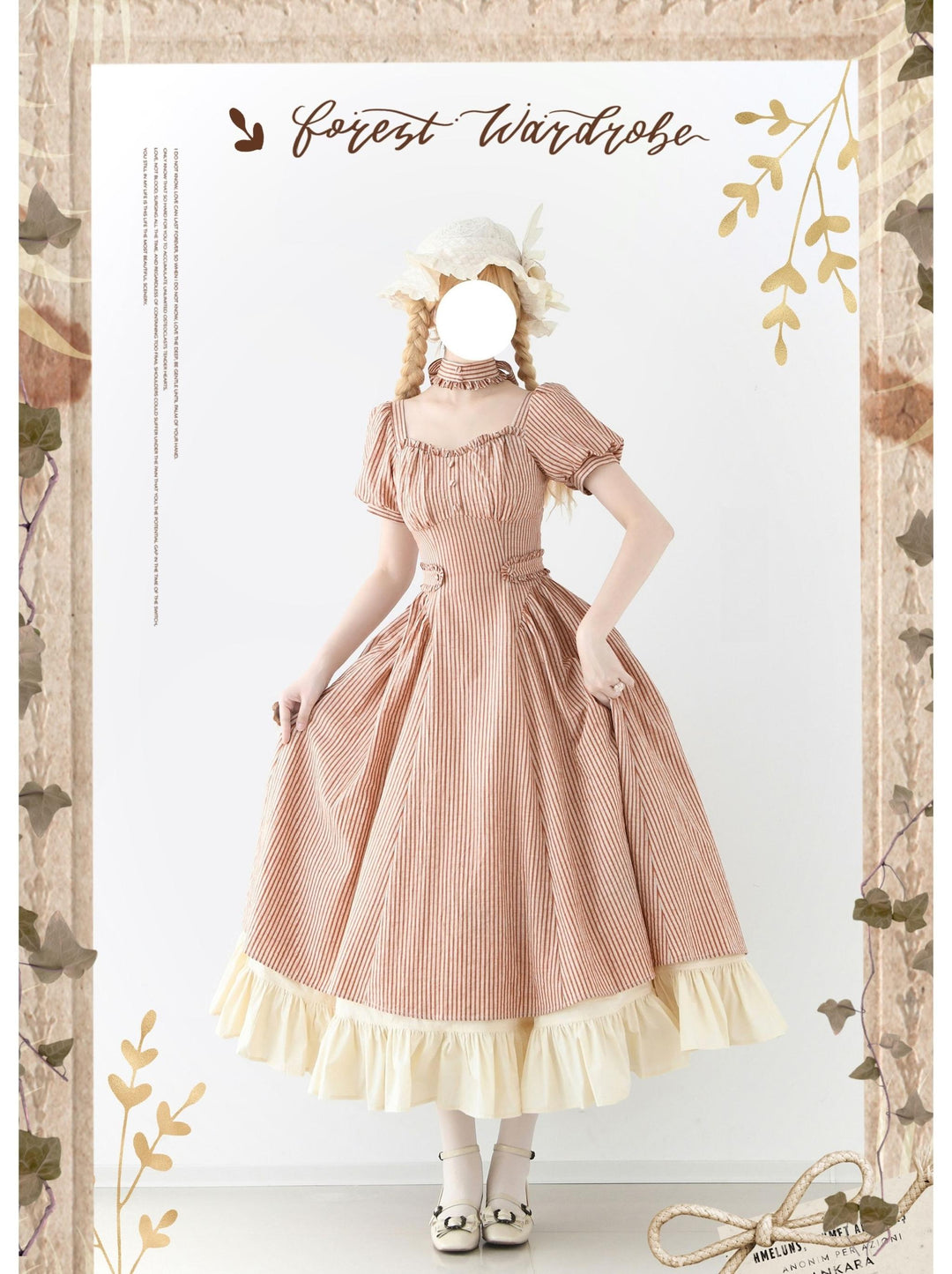 Forest Wardrobe - Chantilly Forest - Classic Lolita OP Dress With Square Neck & Underskirt 43188:771494