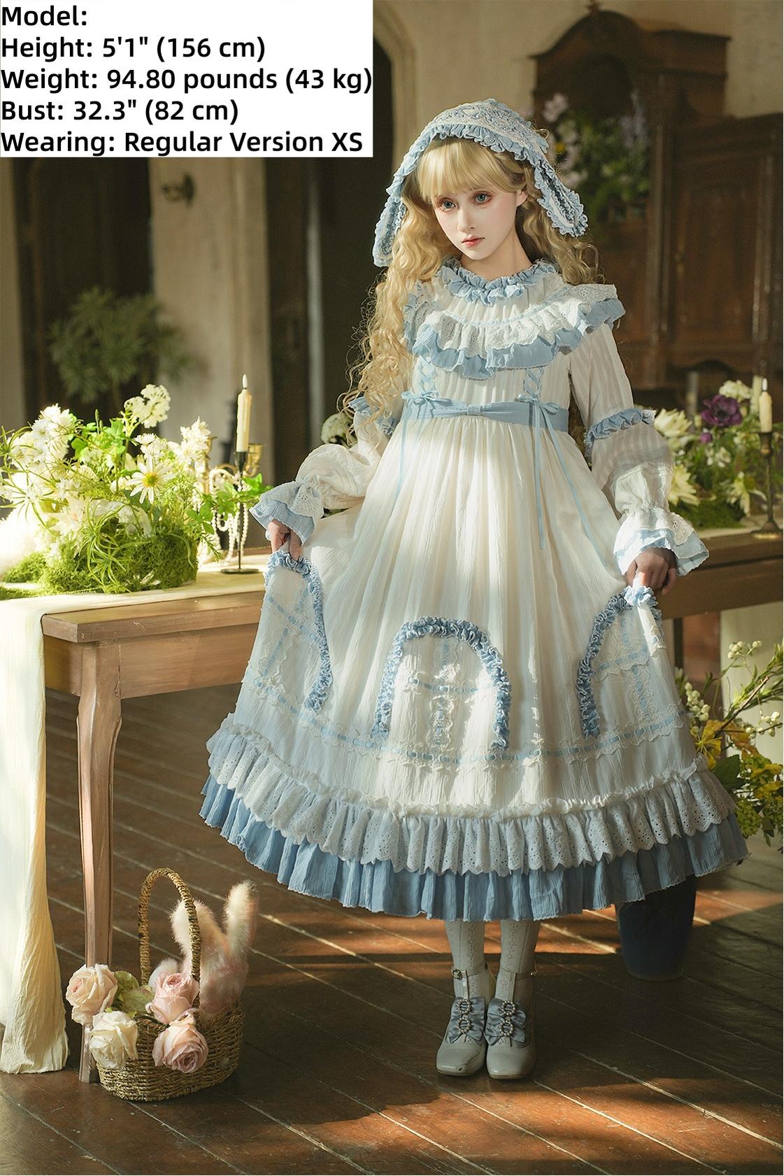 Lilian - Classic Lolita Doll-like OP Dress, Bunny Ear Hairband 44900:827090