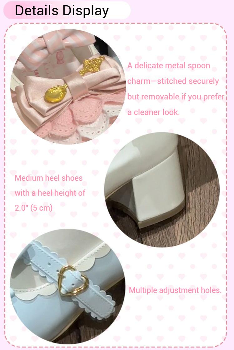 Beauty Bunny - Mousse Roll - Sweet Lolita Heel Shoes, Round Toe 43422:776364