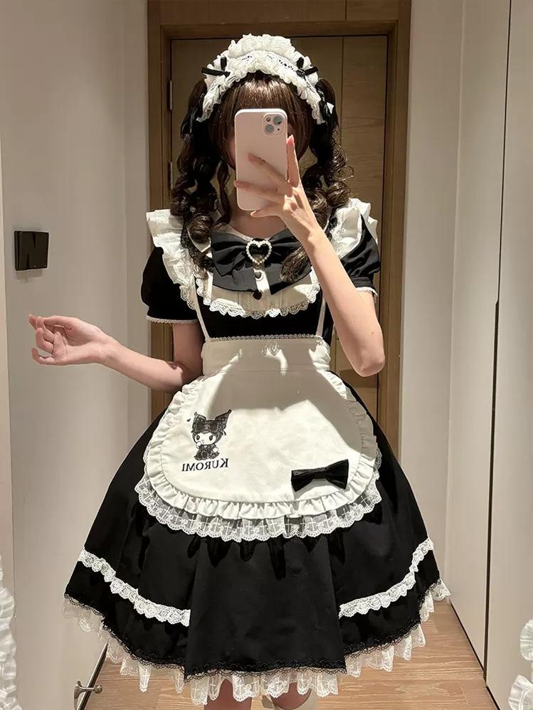 Confession Balloon~IP Collab Maid Lolita OP Dress   