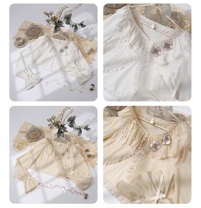 NyaNya - Four Seasons - UPF50+ Daily Lolita Light Cardigan With Embroidered Floral