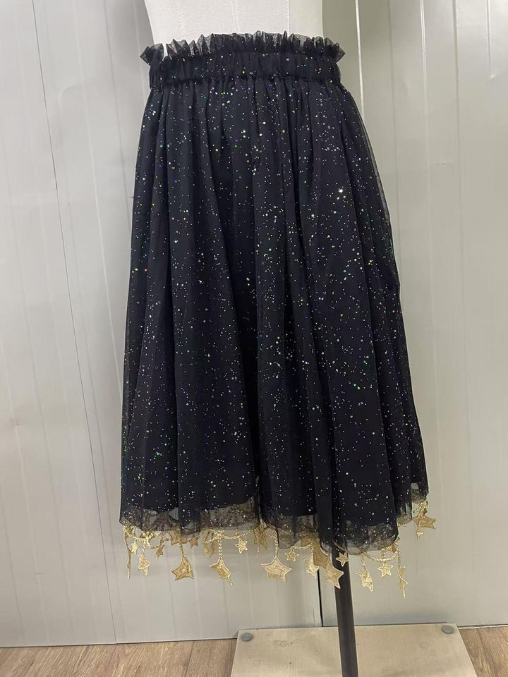 42Lolita Clearance Items Collection #13-Starry night skirt with star hem - without size label