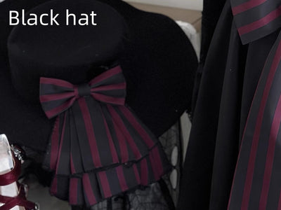 (BFM)Uncle Wall Original~Ouji Lolita Shirt Set Prince Style Bloomers S Black hat 