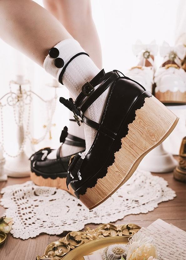 MODO~Hide and Seek~Kawaii Lolita Platform Shoes Thick Sole Shoes