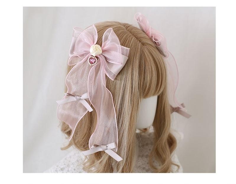 Xiaogui - Four Seasons Floral - Sweet Lolita Headdress Bow Lace KC Top Hat
