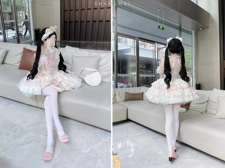 POSHEPOSE~Jewel Box · Button Cat Dream~Gorgeous Princess Lolita Dress Set with KC and Handbag