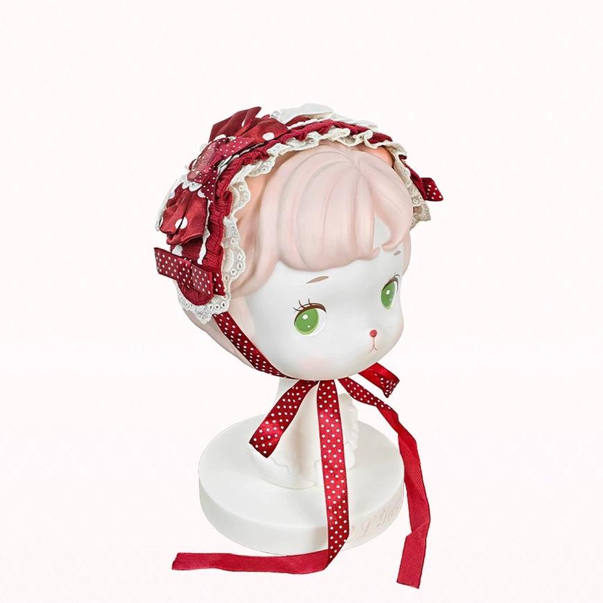 Cream Berry Party - Sweet Lolita JSK Dress, Strawberry Polka-Dot Print 45860:866131