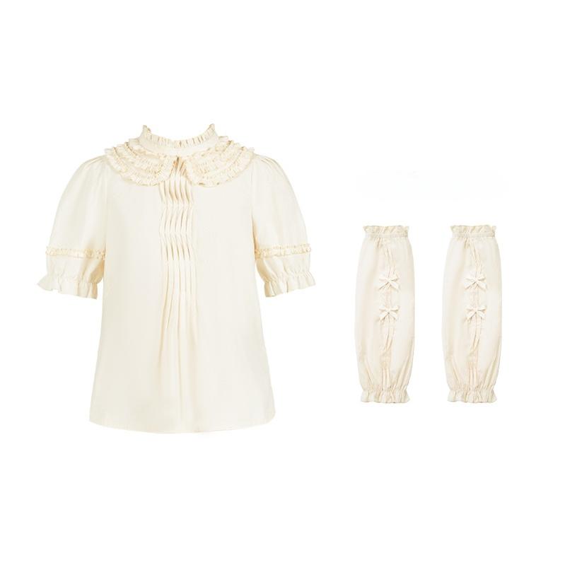 With PUJI - Oriole Time - Country Lolita JSK and OP Dress, Floral and Bird Print (L M S) 44048:794580