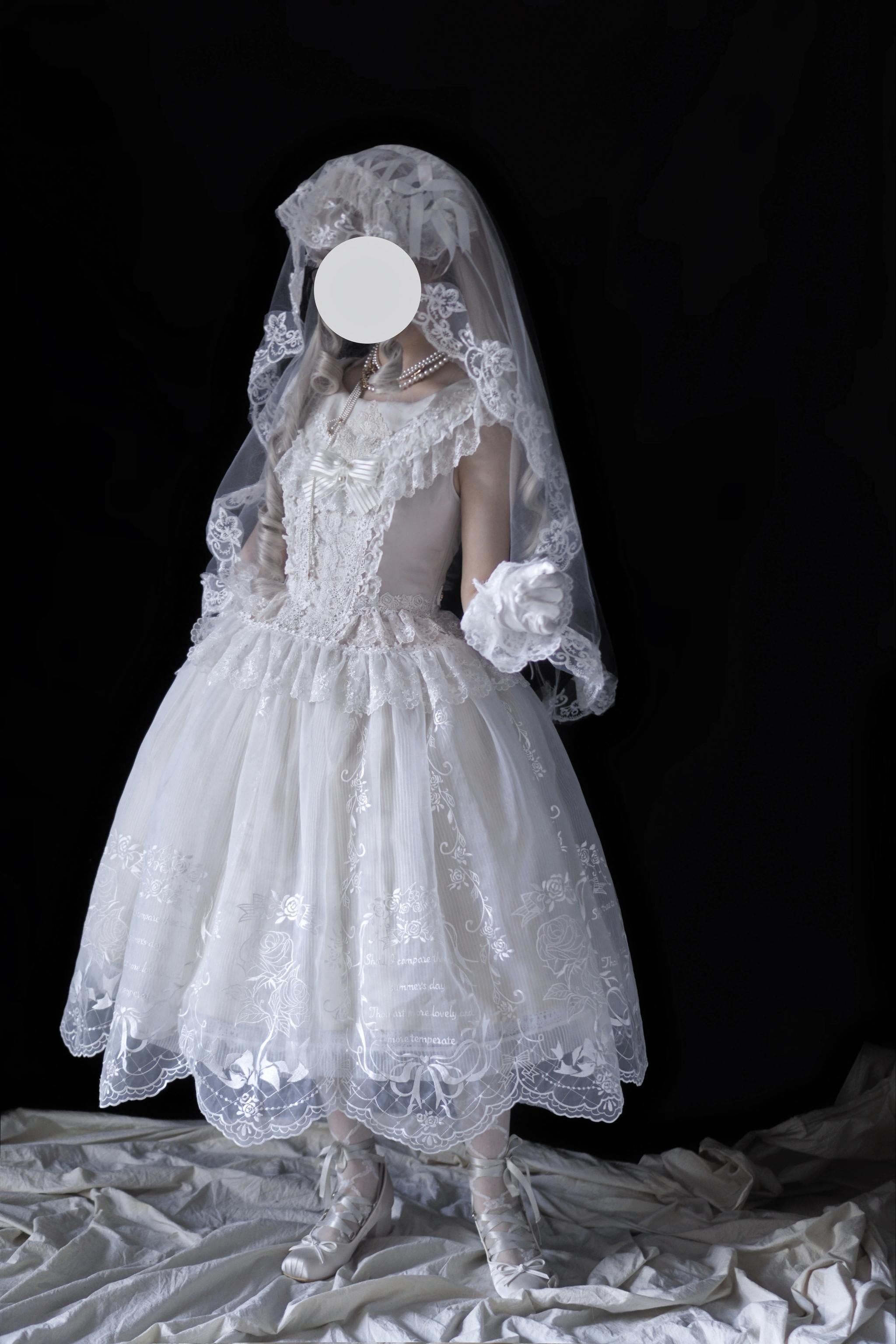 AuroraBorealis - Moonshadow - Gorgeous Wedding Lolita Dress Set Embroidered JSK SK and Bodice 41640:709254