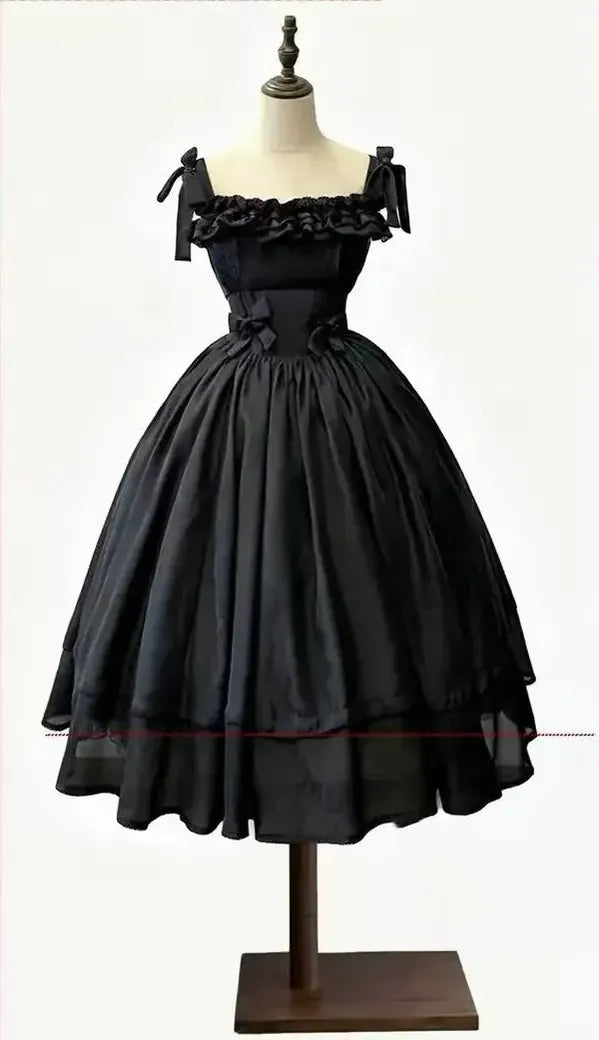Kiss of Nyx 2.0 - Plus Size Classic Lolita Solid JSK Dress, Boned Waist (2XL 3XL L M S XL) 45947:869459