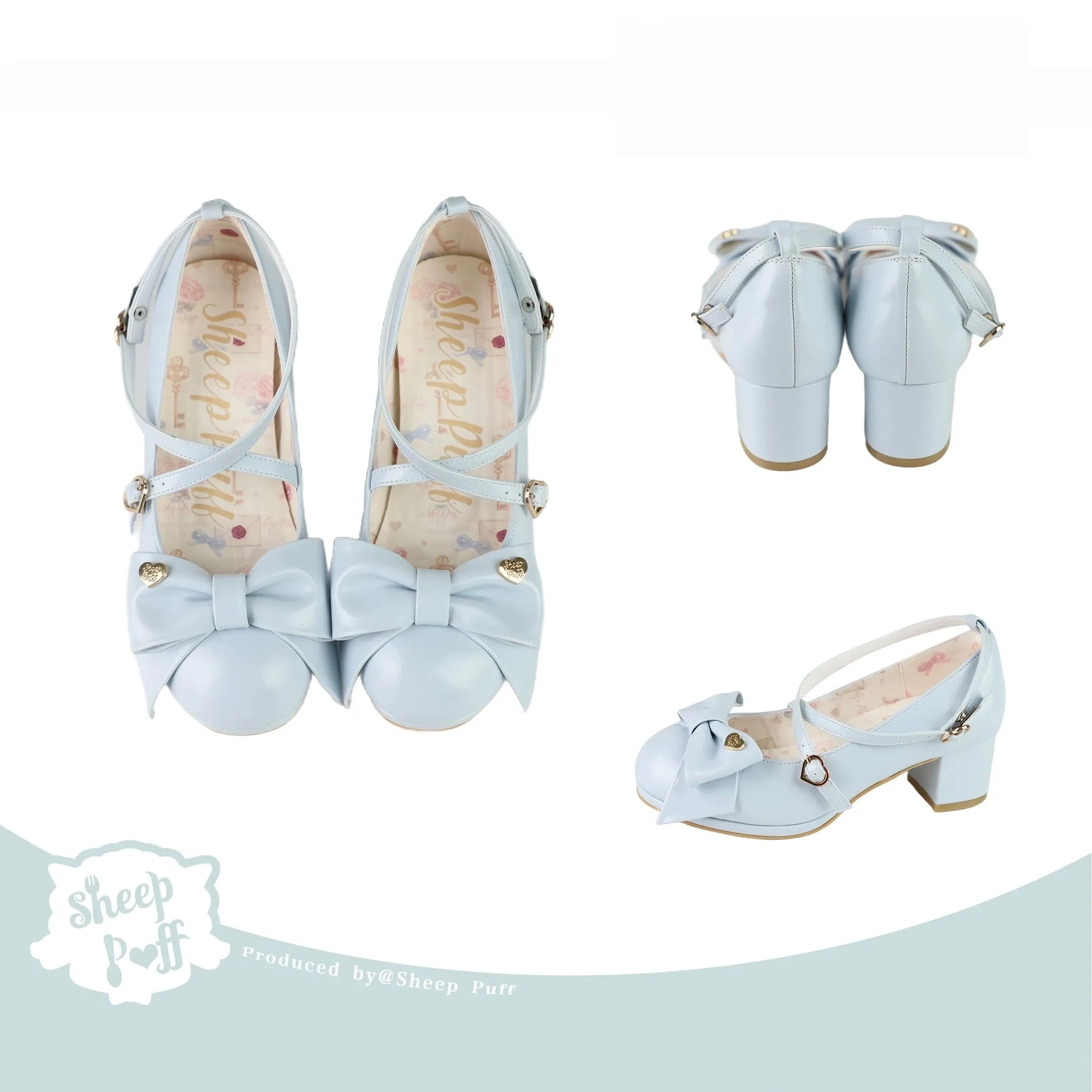 Miss Fondant - Sweet Lolita Cross Strap Shoes, Low & Mid Heels (35 36 37 38 39 40) 45678:858856