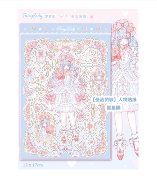 Buy For Me Collections number 25-Stickers ( Blue lolita girl)  