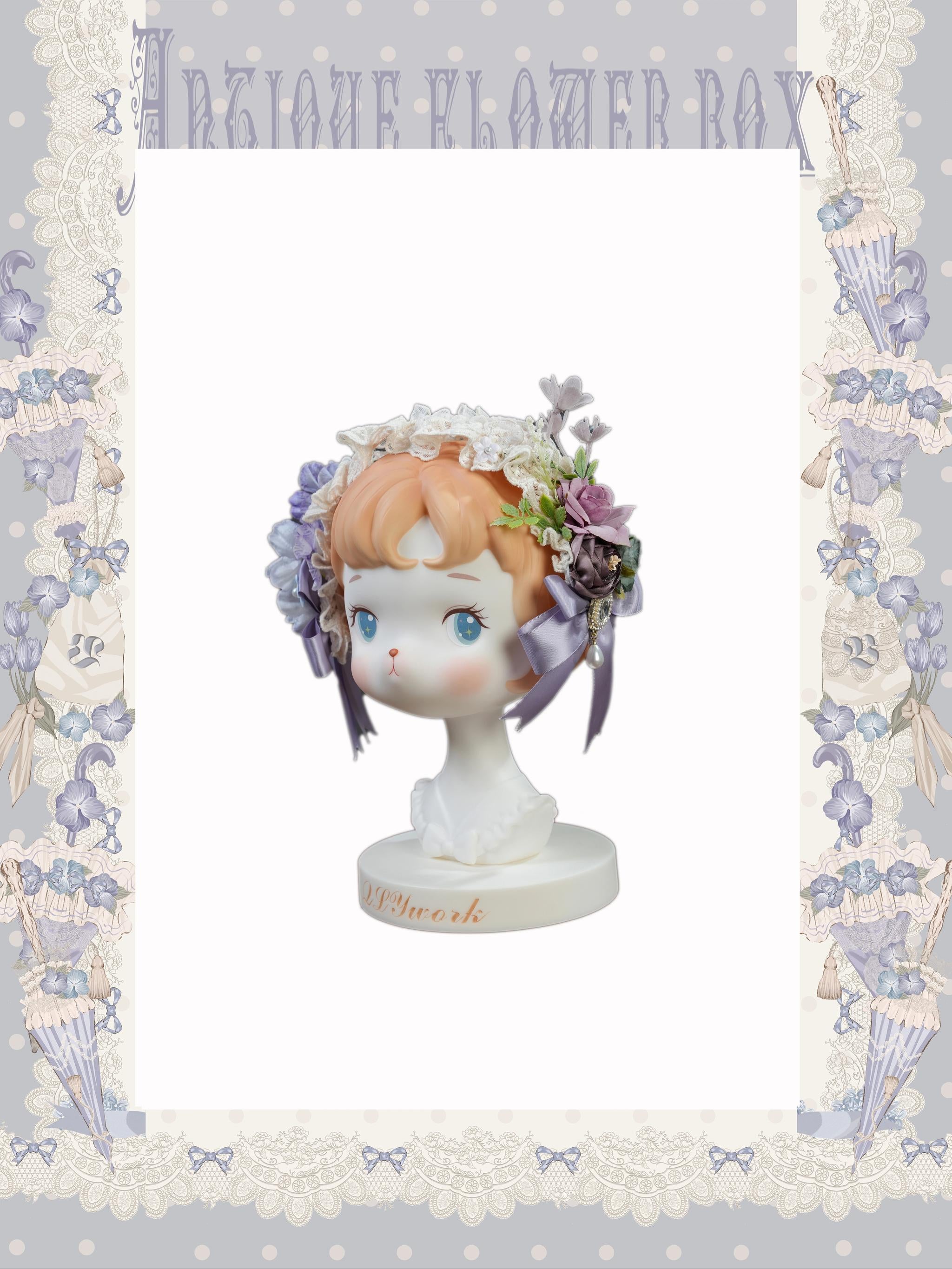 NanShengGe - Purple Memoirs - Floral Themed Classic Lolita Accessory Headband 2 One Size