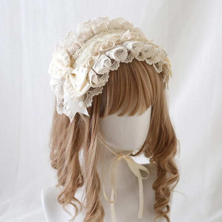 Xiaogui~Elegant Lolita Ivory Lace Hair Band