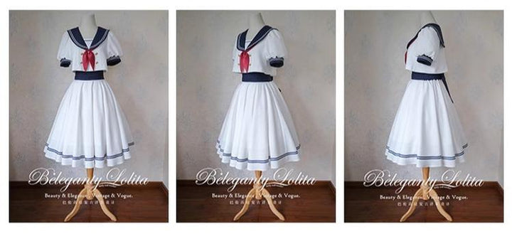 Beleganty - Sea and Wind Separate SP3.0 - Sailor Lolita Puffy Sleeve Blouse 43389:775319