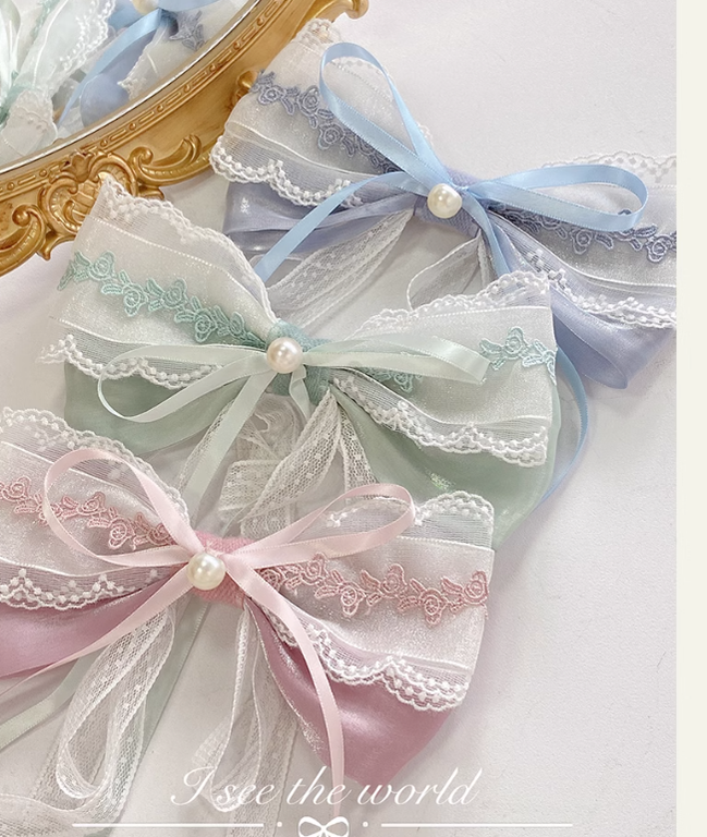 Mieye~Elegant Lolita Bonnet Cuffs Hairclip Accessories Multicolors a pink hair pin  