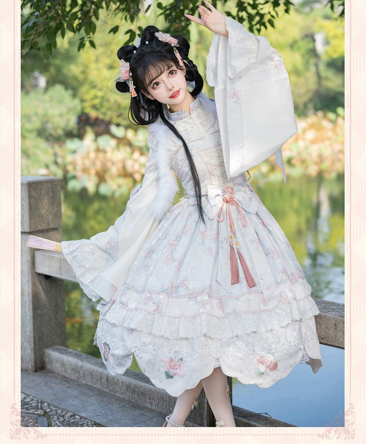 Bramble Rose~Exquisite Luo Shen~Qi Lolita OP Dress Chinese Style Lolita JSK 41402:694180