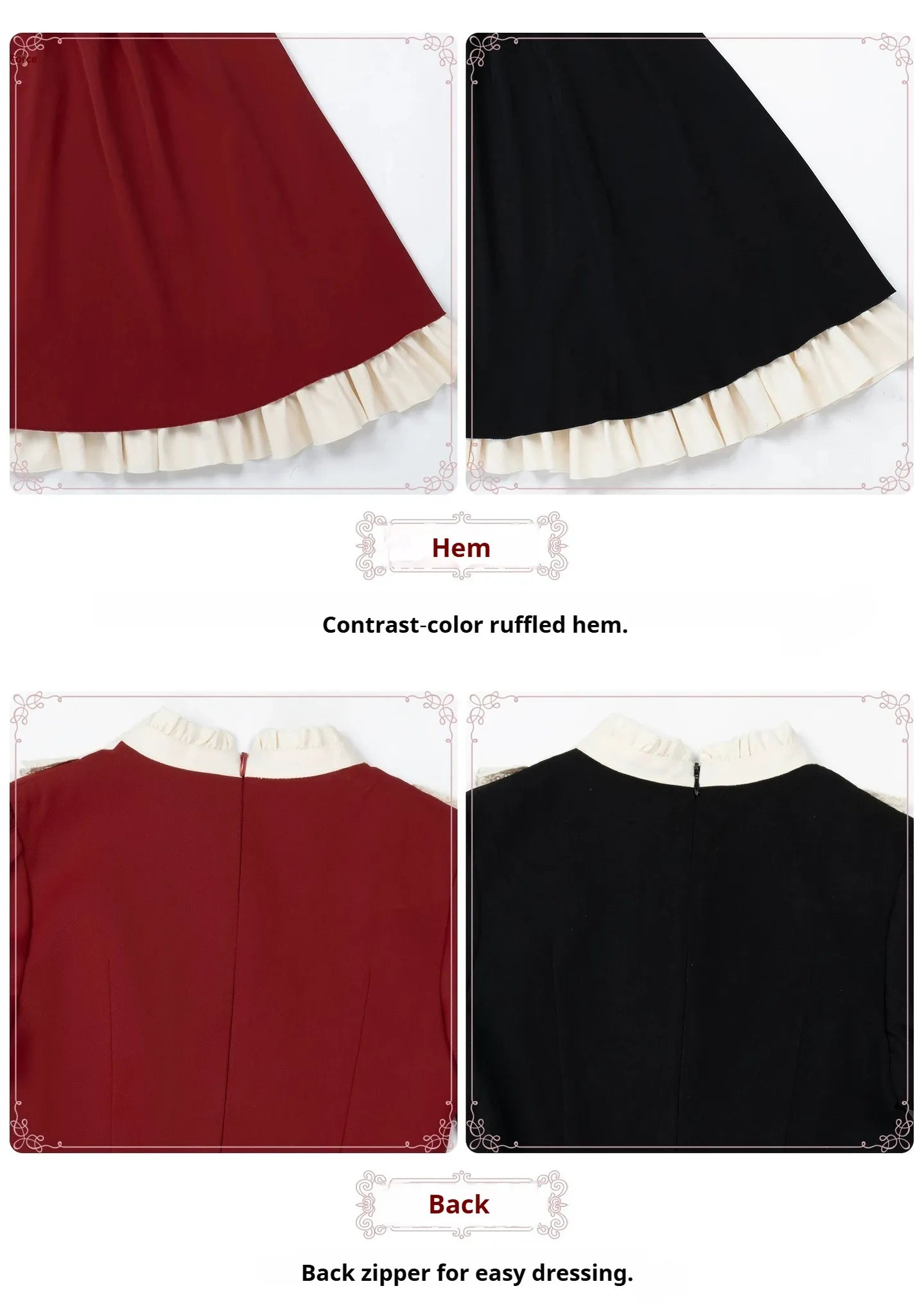 Miss Lita - Classic Lolita Maid OP Dress, Adjustable Flutter Sleeve Apron 45858:865817