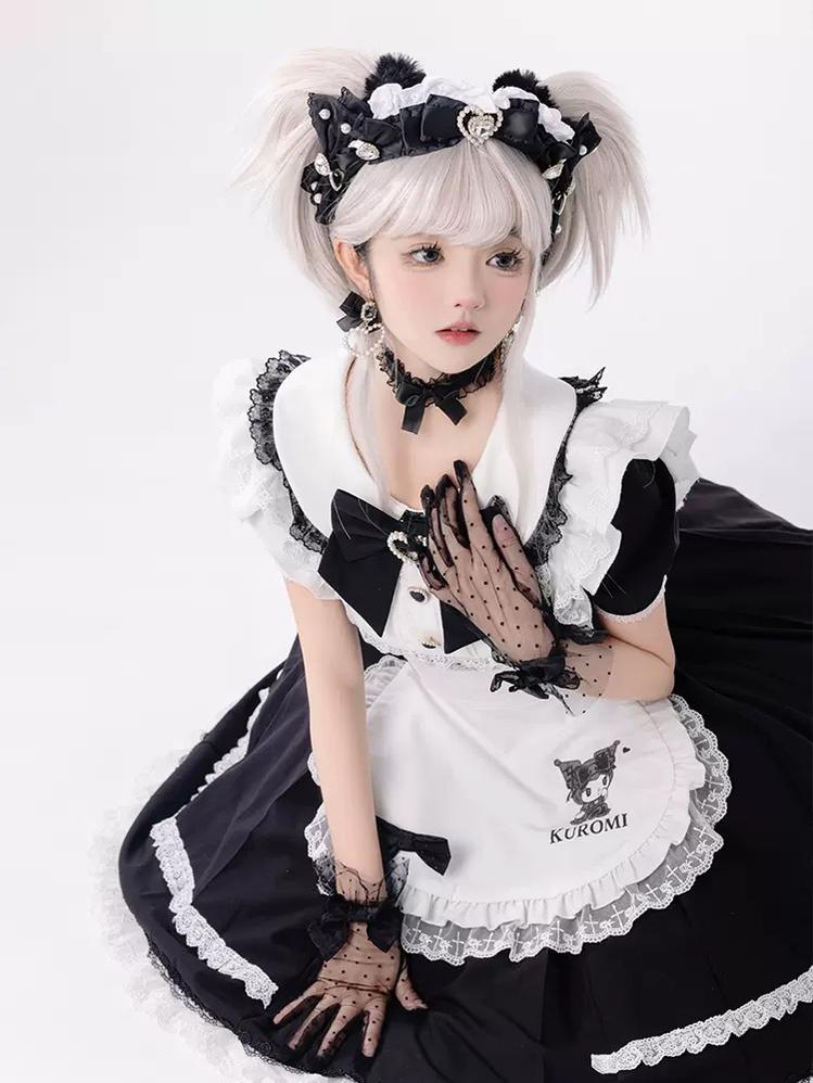 Confession Balloon~IP Collab Maid Lolita OP Dress   