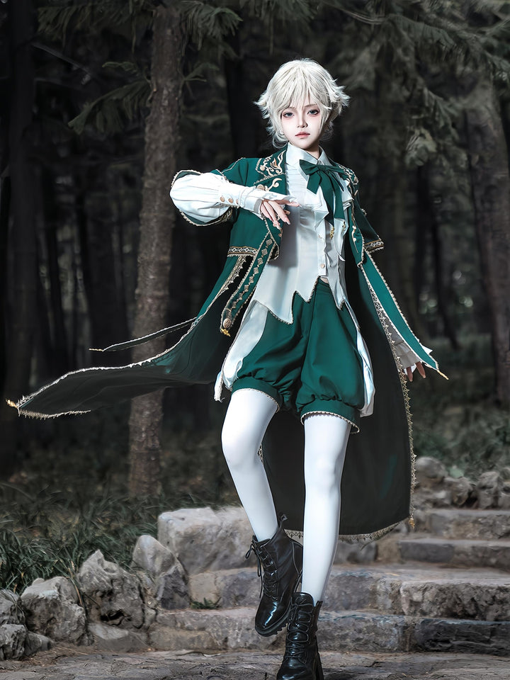 Letters from Unknown Star~Divine Envoy~Ouji Lolita Shorts Suit Military Lolita Coat and Shirt 41838:718204