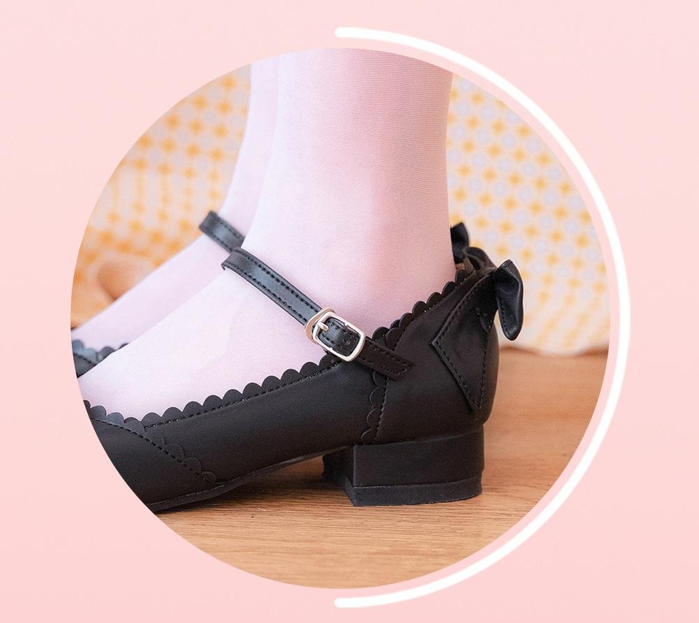 Sosic - Round Toe Lolita Shoes Sweet Bow Design Size 33-41