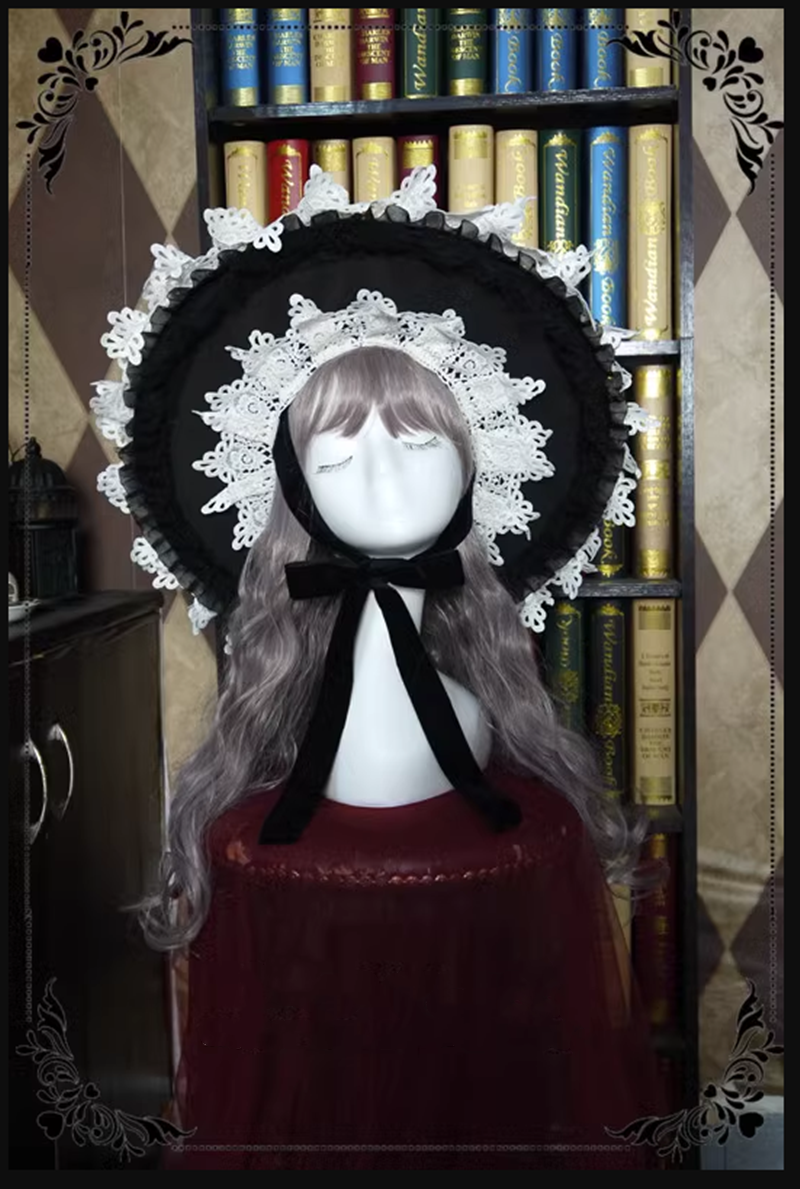 Rose Thorn - Marisa Impression Black and White Halloween Witch Hat hat only