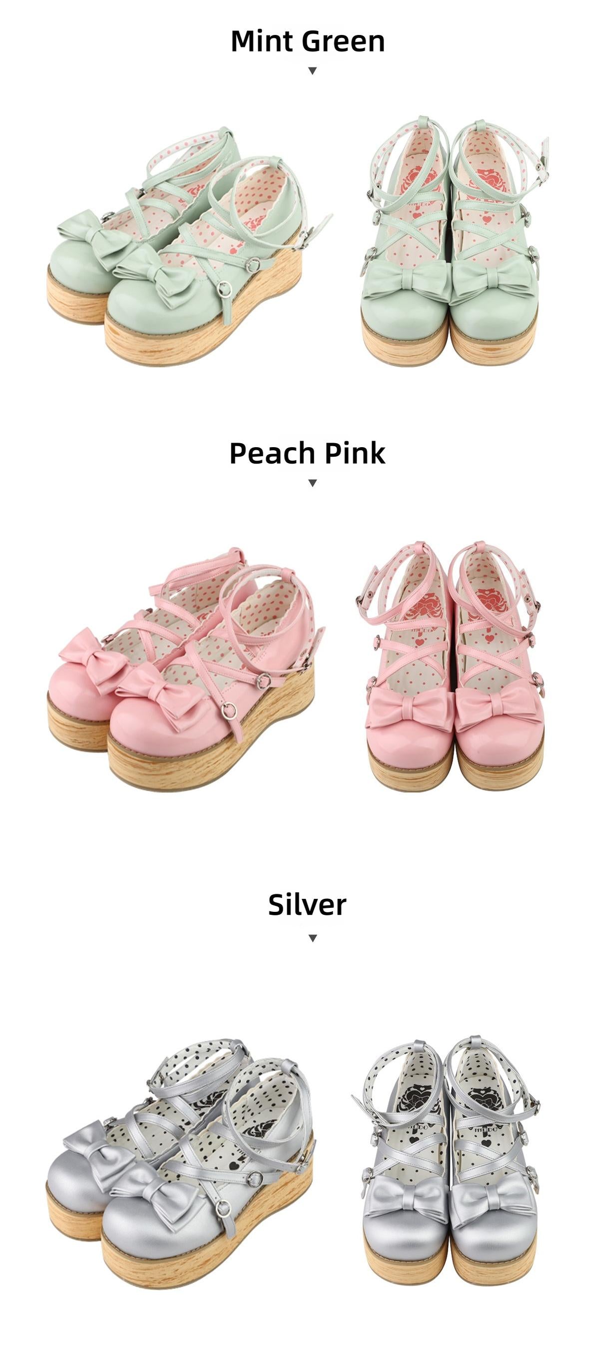 Puff Tata - Sweet Lolita Platform Shoes, Adjustable Straps 44805:822598