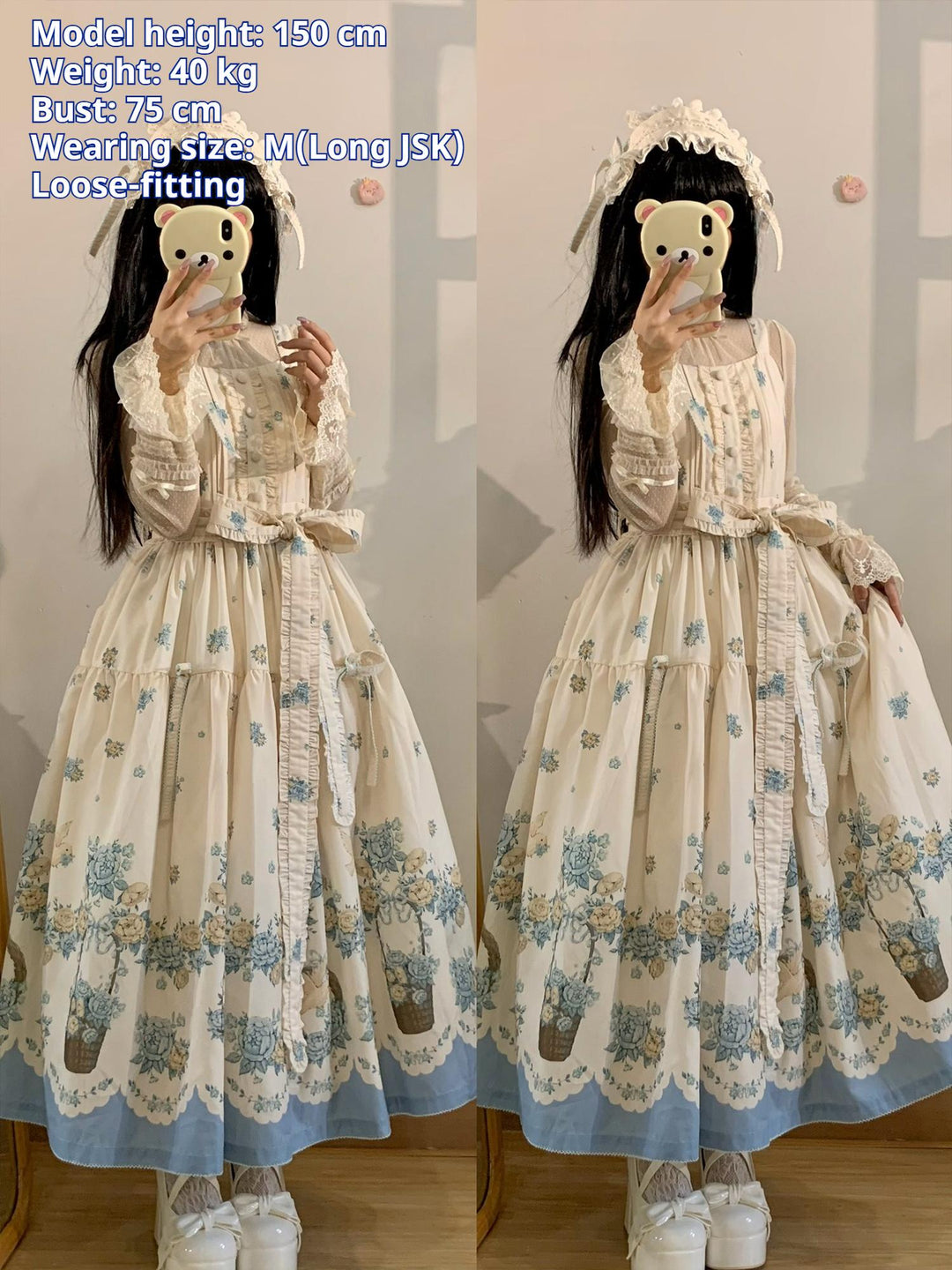 DreamWhale~Floral and Bird Series~Classic Lolita JSK Suit Floral Print Dress 40910:679546