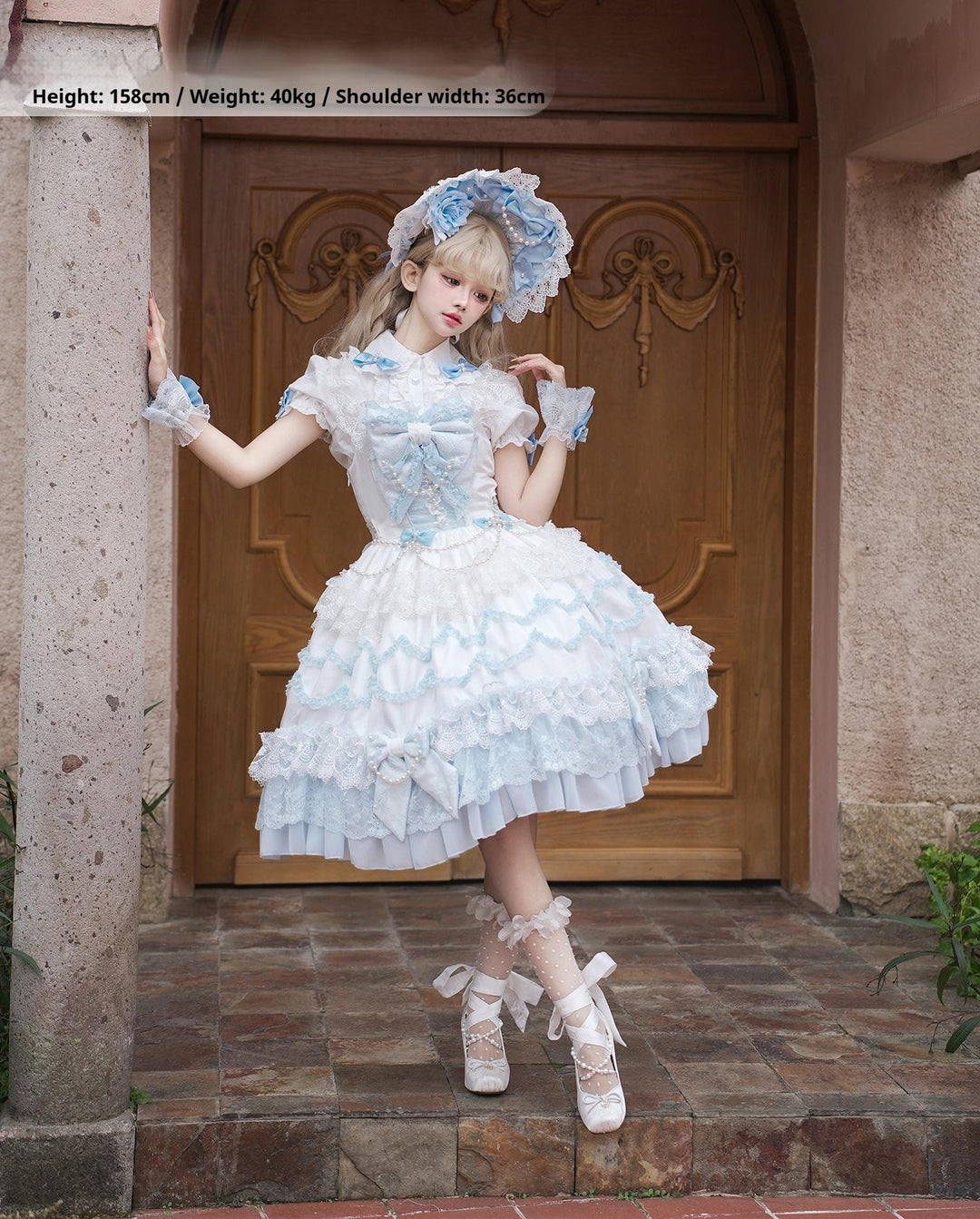 Mengfuzi~Showa Doll~Old School Lolita JSK Dress Tiered Skirt