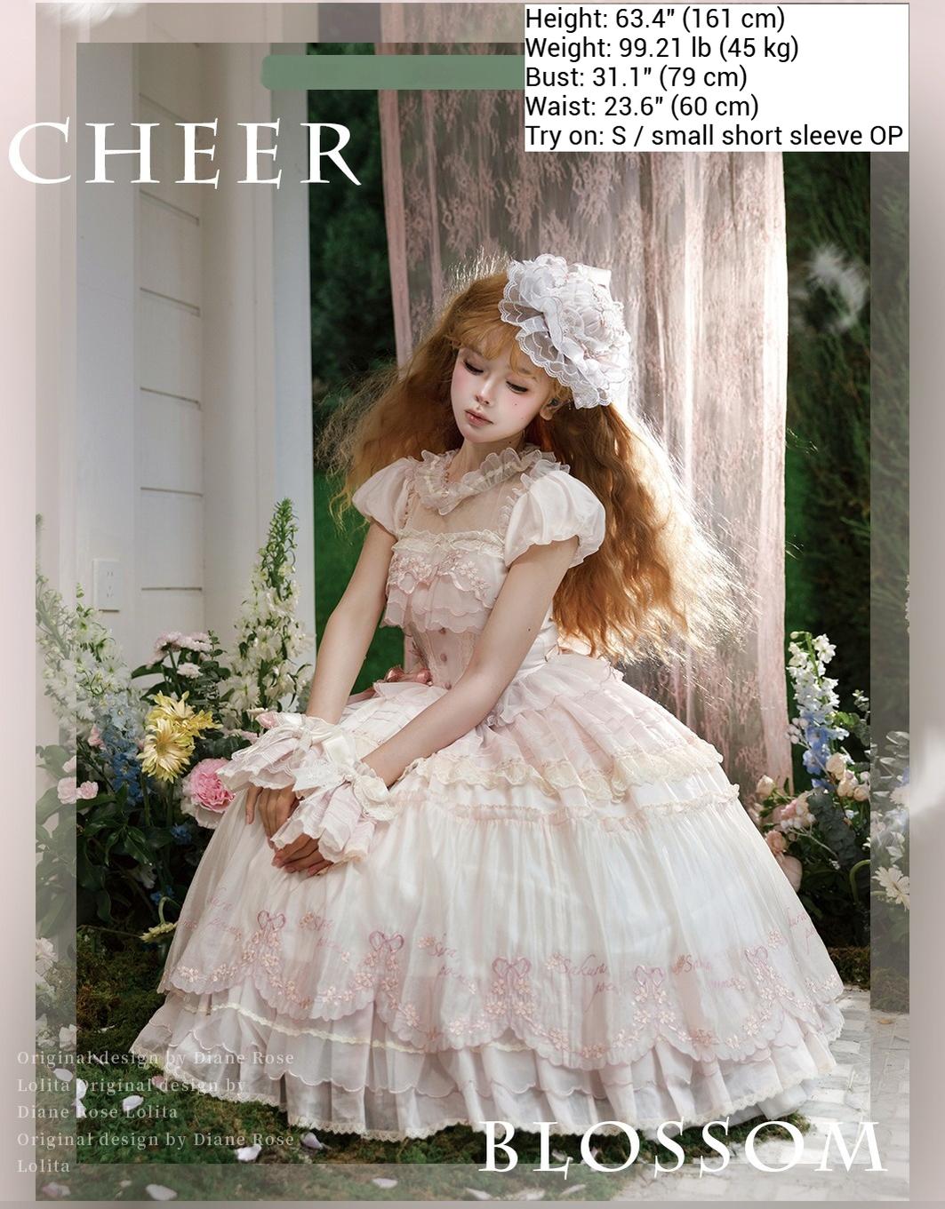 MieYe - Cherry Blossom - Pink Sweet Lolita Tiered Dress