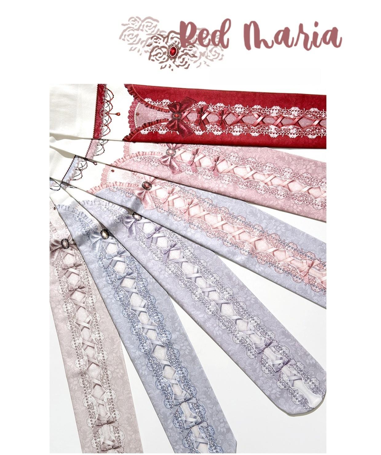 Red Maria - Printed Lolita Pantyhose, Multiple Colors