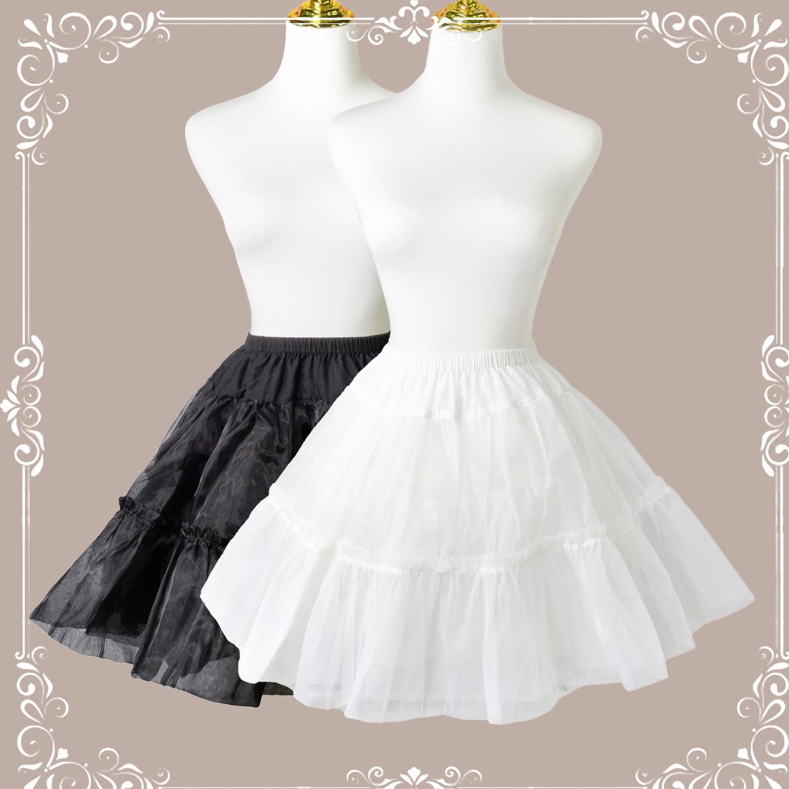Aurora&Ariel - Mini A Line Lolita Petticoat | 18" (45cm) Length, Cotton Lining