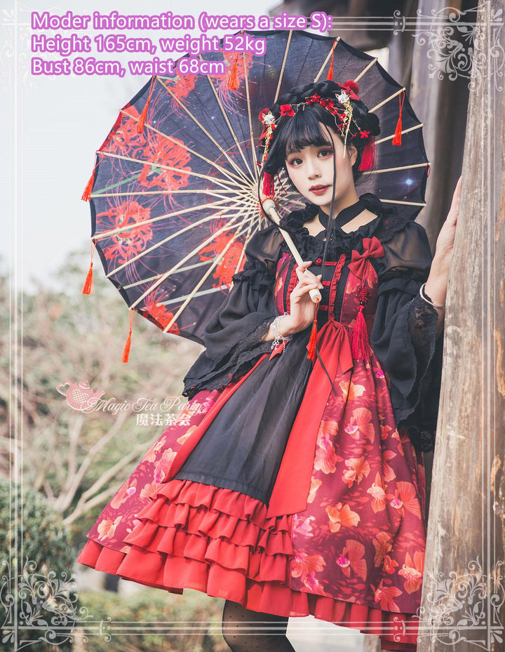 (BFM)Magic Tea Party~Fish Game Dream Chinese Style Lolita Dress Daily JSK   