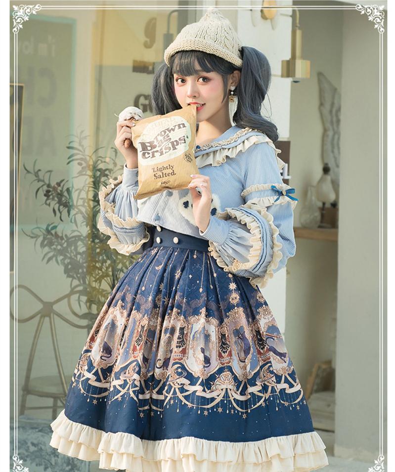 (BFM)YingLuoFu~Winter Lolita Skirt Set~ Starry Court Retro Palace SK Cloak   