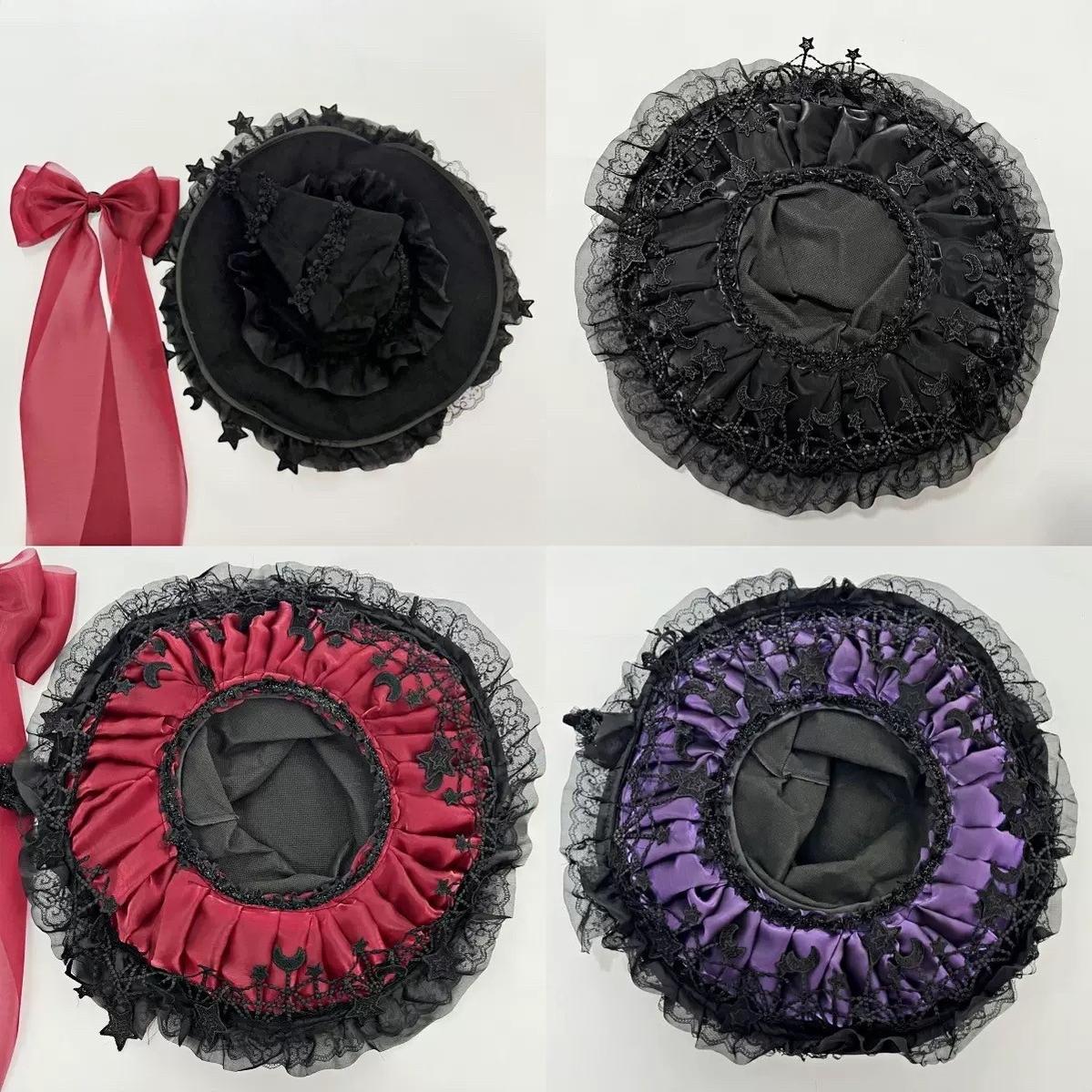 Gothic Lolita Witch Hat, Detachable Bow