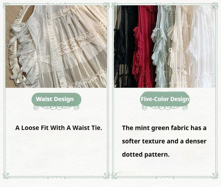 With PUJI~Letters and Poetry~Classic Lolita Tulle Over-Skirt for Summer