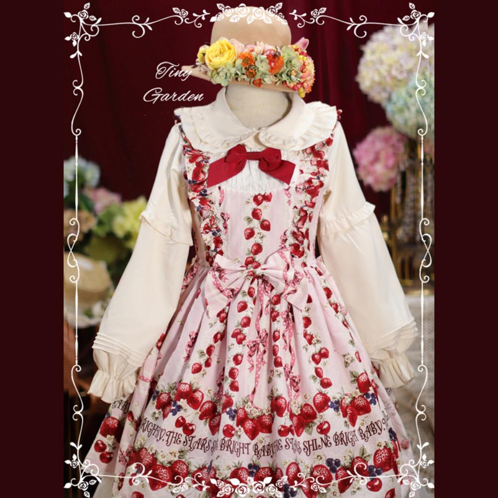 Tiny garden~Cute Lolita Blouse Long Sleeve Lolita Shirt   