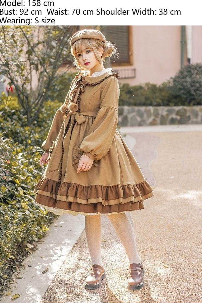 Dawn and Morning~Winter Lolita Coat Lovely Lolita Wool Coat Dress   