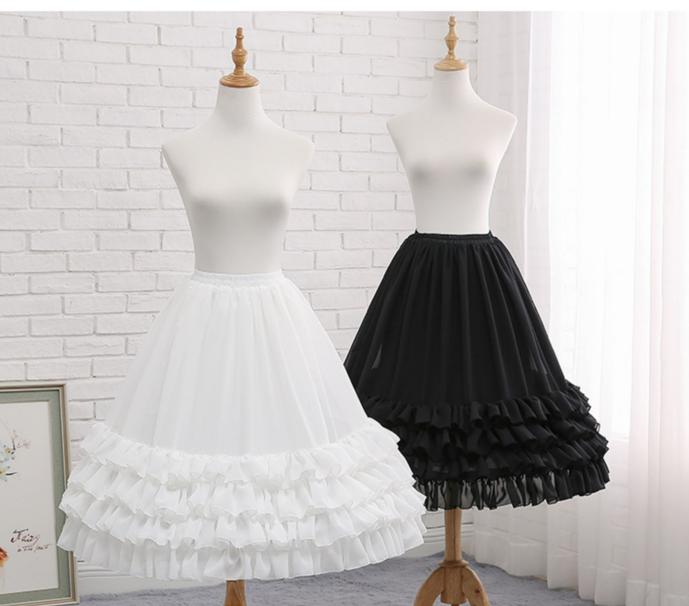 Manyiluo - Elegant Lolita A-type Carmen Adjustable Fishbone Petticoat