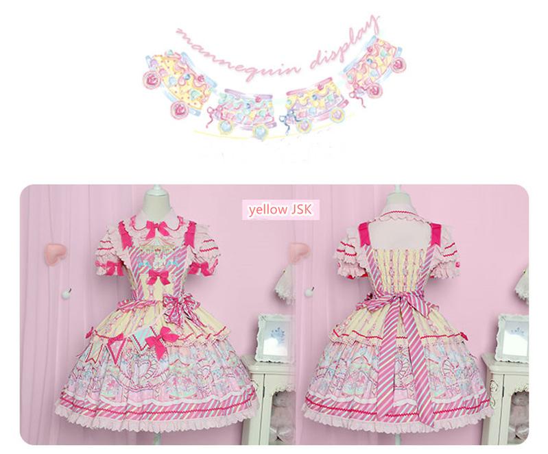 (Buyforme)Letters from Unknown Star~Candy Park Salopette Sweet Lolita Jumper Dress Set 29486:346568