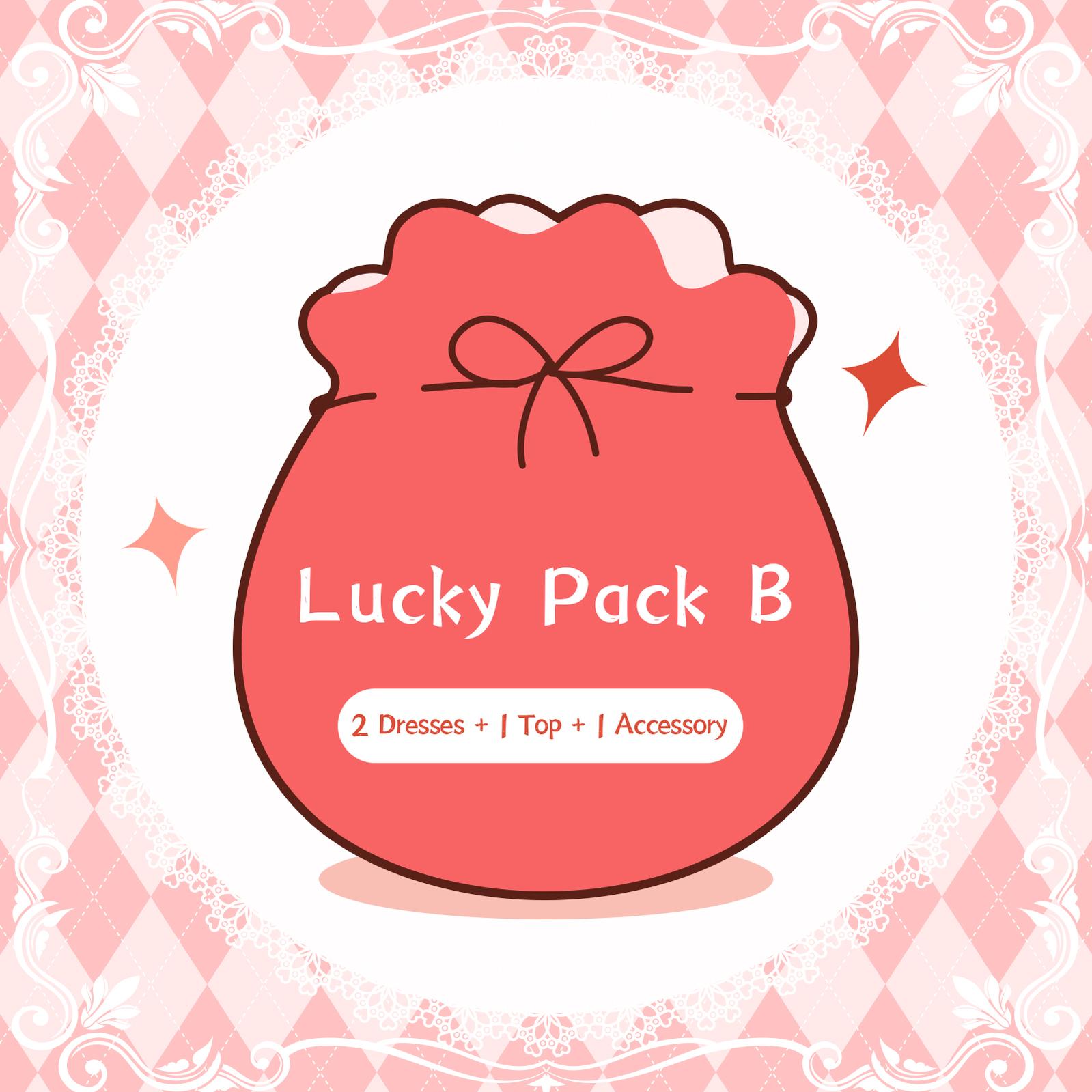 Infanta - Clearance Sale Lolita Lucky Pack lucky bag B (dress*2+ top*1 +accessory*1) Small One Size (S-M)