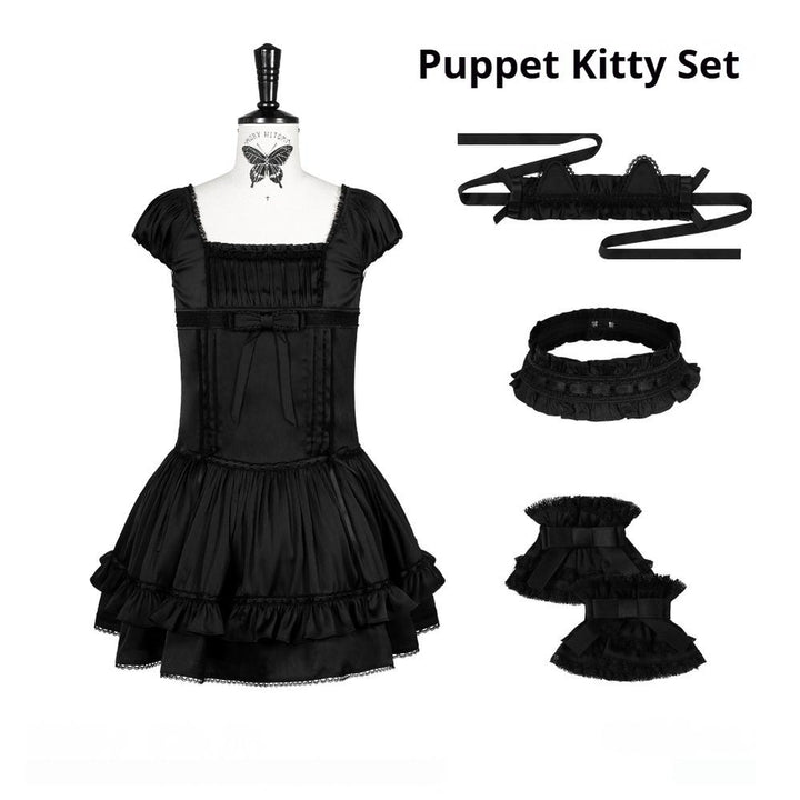 Kuroya~Dreamcatcher~Twin Lolita OP Set Bunny & Kitty Inspired Dress Suit (L M S XL) 42987:761339