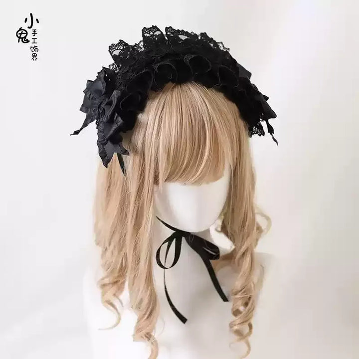 Xiaogui~Elegant Lolita Ivory Lace Hair Band