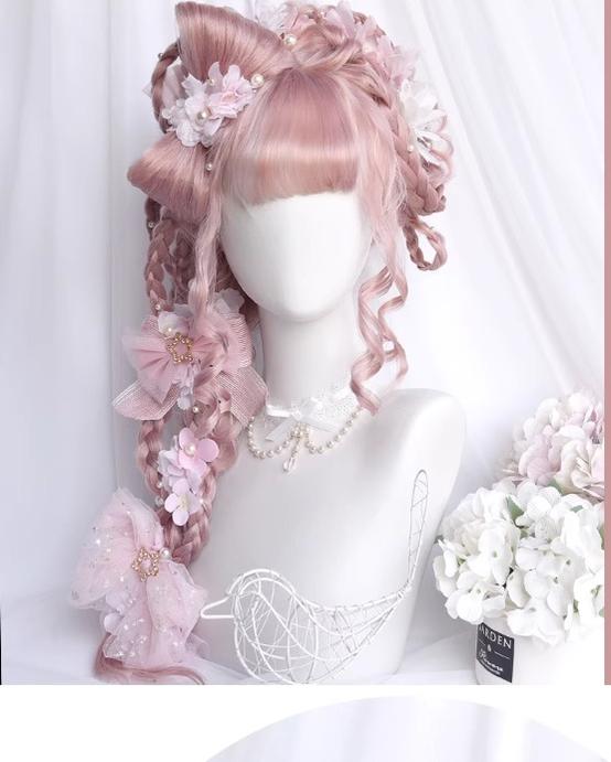 Sinwavy~Waltz~Elegant Lolita Long Curly Wig Multicolors