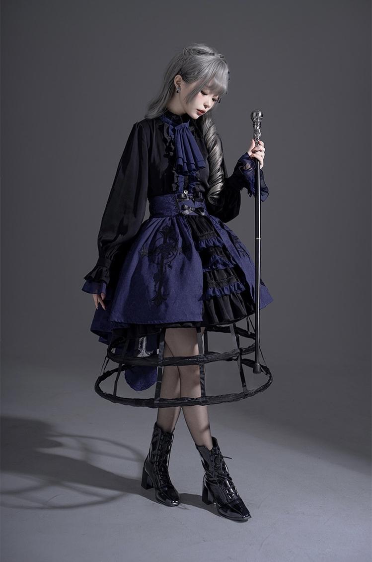 (BFM)CastleToo~Evil Twins~Ouji Lolita Dress Lolita Vest Shirt Shorts Skirt Set