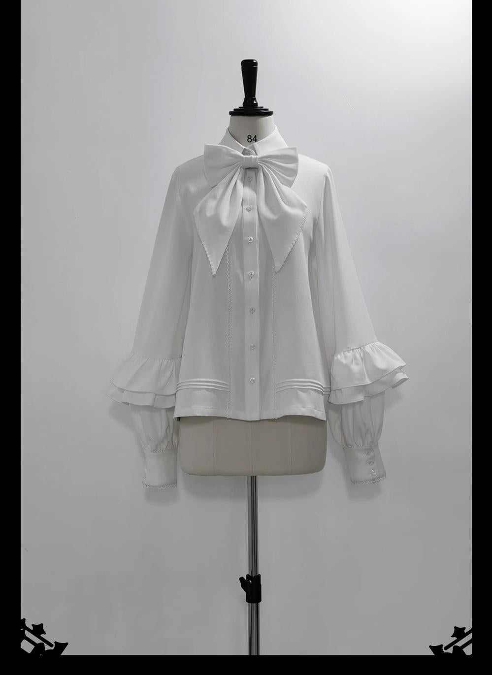 Princess Chronicles - Doll - Ouji Lolita Shirt Retro Elegant Prince Lolita Shorts Suit Shirt (in-stock) S