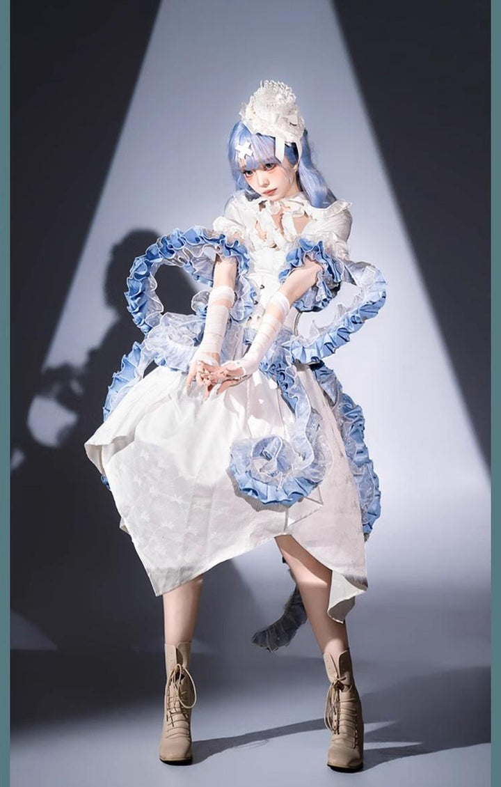 Camouflage Humanoid~Eerie Devour~Gothic Lolita Tentacle-like Petticoat and Short-Sleeved OP